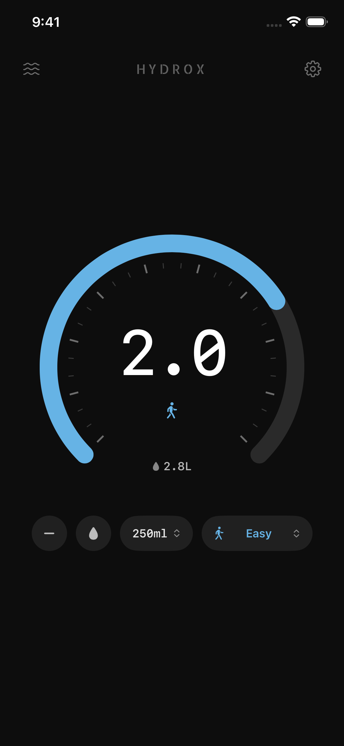 HYDROX app screenshot